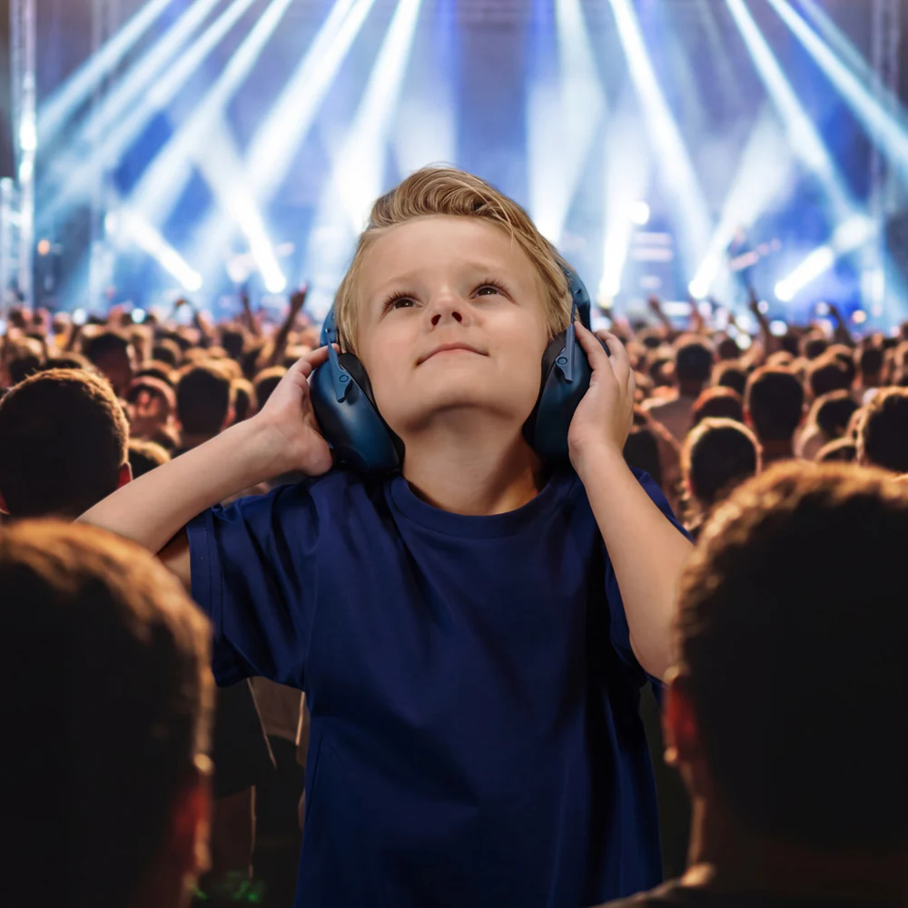 JBuddies Protect Kids Hearing Protection Earmuffs Navy - Image 4