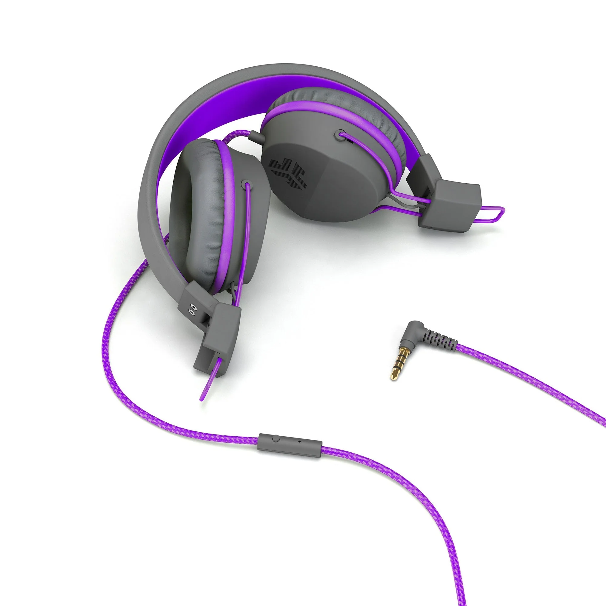 JBuddies Studio On-Ear Kids Wired Headphones Graphite/Violet - Image 3