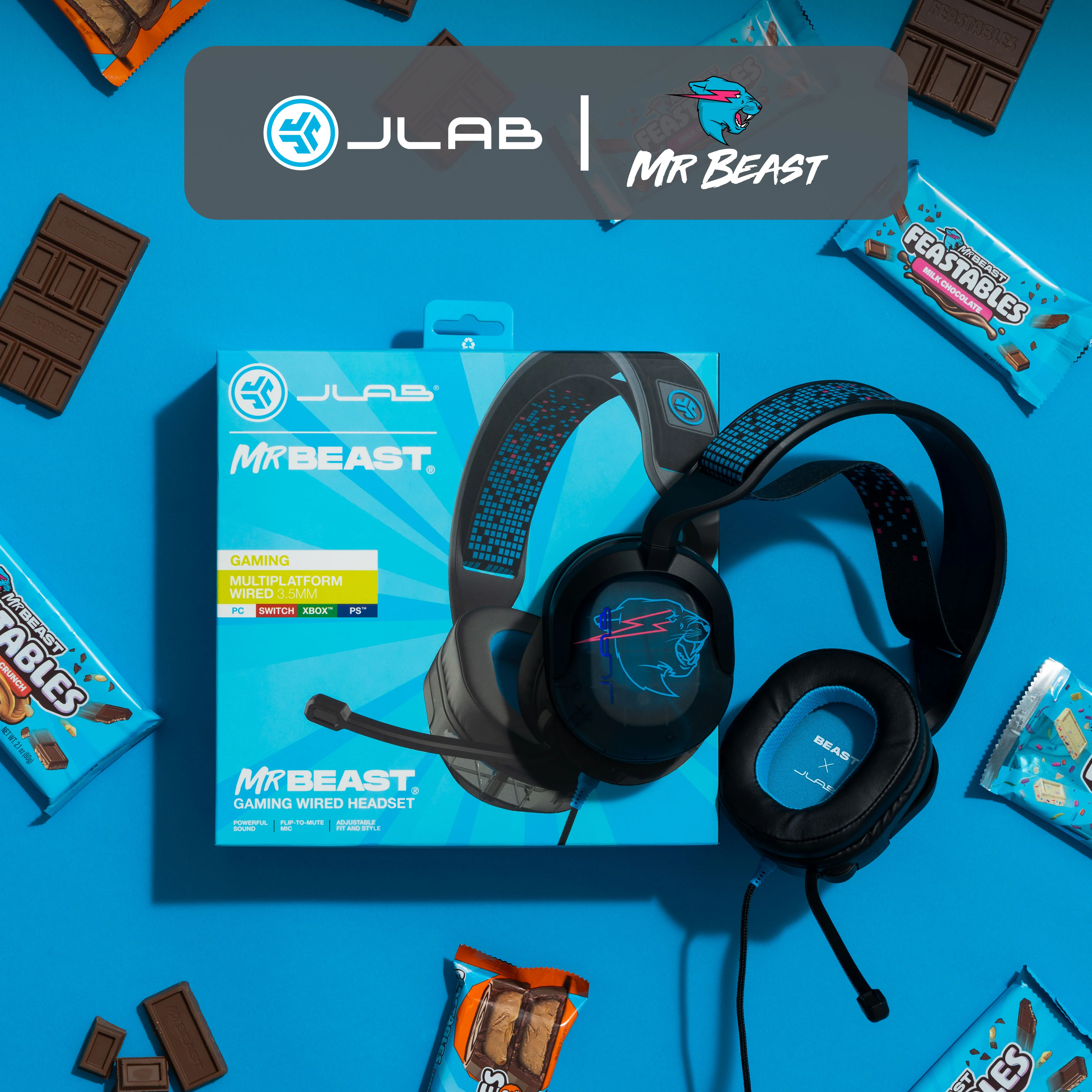 MrBeast Wired Gaming Headset Black - Image 2